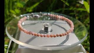 "Něžný Léčitel Srdce" - náramek rodochrozit broušené kuličky