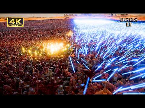 1,000,000 LORD OF THE RINGS ORCS VS 625,000 STAR WARS CLONES VS 625,000 WARHAMMER WARRIORS! | UEBS 2