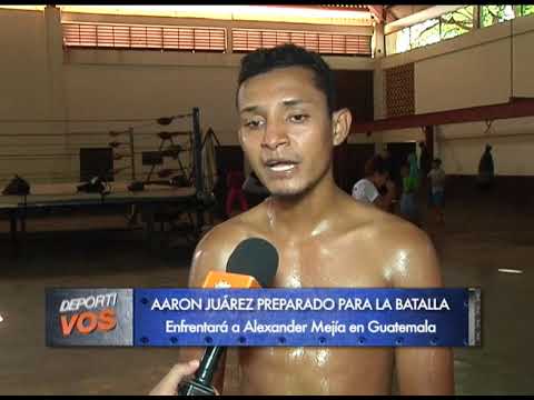 Aaron Juárez se prepara para su pelea en Guatemala