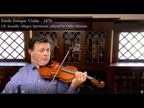 Emile Fetique Violin from Paris - 1870 - At Dolce Violins - Played by Odin Mitaine