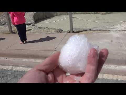 Throwing a Snowball into a Boiling Mud Pool at Lassen National Park