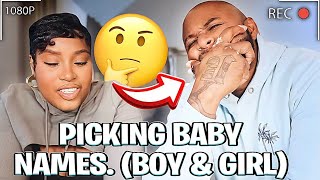 ALLOWING MY PARENTS TO PICK 5 GIRL NAMES AND 5 BOY NAMES FOR THE BABY!! **EPIC FAIL**