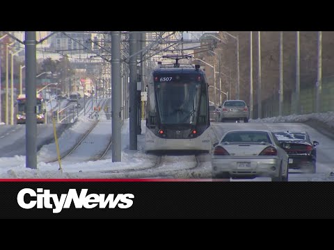 Frozen switches part of service issues on line 6 Finch West LRT