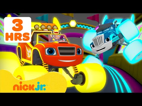 Blaze | ¡MARATÓN DE 3 HORAS de Intensas Carreras y Rescates Monster Machine!🚗💨 | Nick Jr. en Español