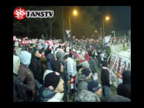 ŁKSFANSTV: ODRA W. - ŁKS ŁÓDŹ, Ok. 1000 Ełkaesiaków w Wodzisławiu.  01.03.2009