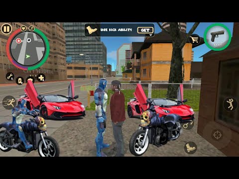 How to win Big Race 1 Mission in Rope Hero Vice Town New Update Airport Secret Places robot Gameplay