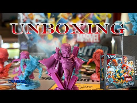 Marvel United : X-Men - Core Set Unboxing! Lando Helps Me Unbox The X-Men!