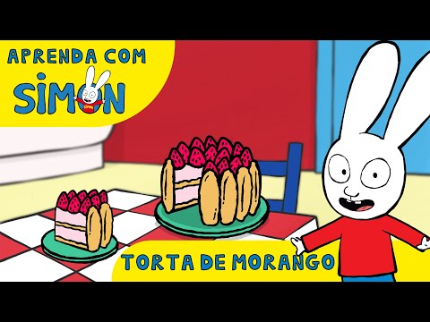 Capa de Simon *Torta de morango* Aprenda com Simon [Português Brasileiro]
