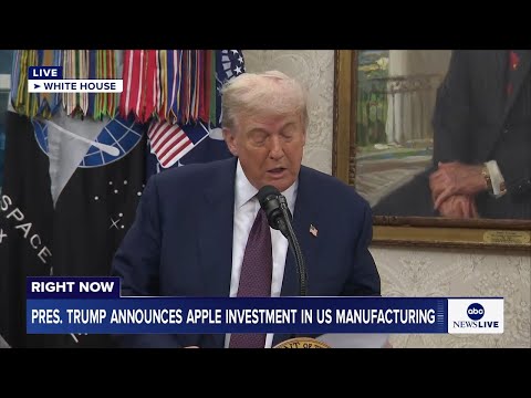 LIVE: Pres. Trump announces Apple investment in U.S. manufacturing
