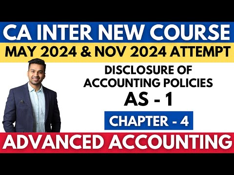 AS - 1 | Disclosure of Accounting Policies | Ch - 4 | CA INTER Advanced Accounting | CA Parag Gupta