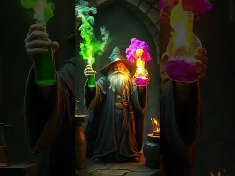 #When Potions Collide#Glowing Potions #The Alchemist's Mistake#Epic Magic Fail# Magic Lab Chaos#ai