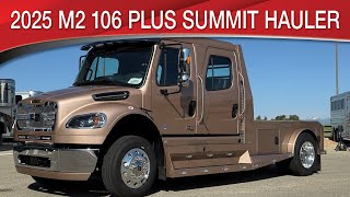 A preview image of the linked video showcasing 2025 Freightliner M2 106 Plus Summit Hauler