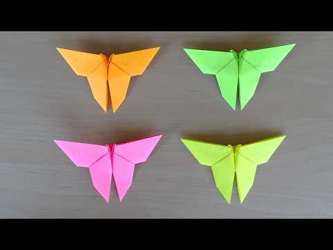 Origami Schmetterling basteln mit Papier 🦋