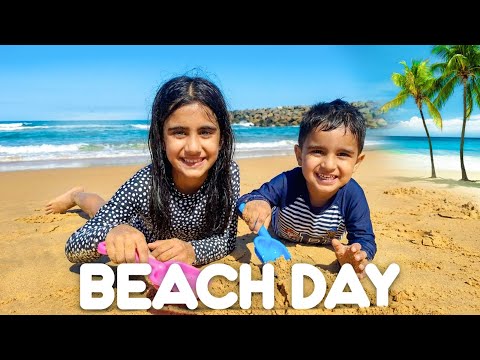 Nyra & Pranav Beach Day 🏖️ | Kids Playing on Beach | Kids Fun Vlog