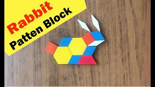 How to make Rabbit using Pattern Blocks | Baby Playground