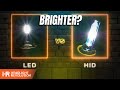 HID vs LED - Which is Brighter? 35w HID, 55w HID, and 5 Popular LED Bulbs