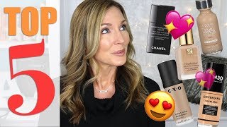 My Top 5 Foundations for Mature Skin!