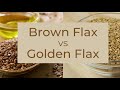 Brown Flax vs Golden Flax Omega 3 & 6 Fatty Acids, Antioxidants