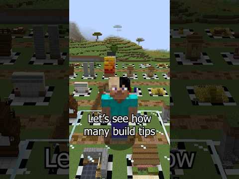 How Many Build Tips Can I Show in 1 Minute? #minecraft #minecraftbuilding #minecraftshorts