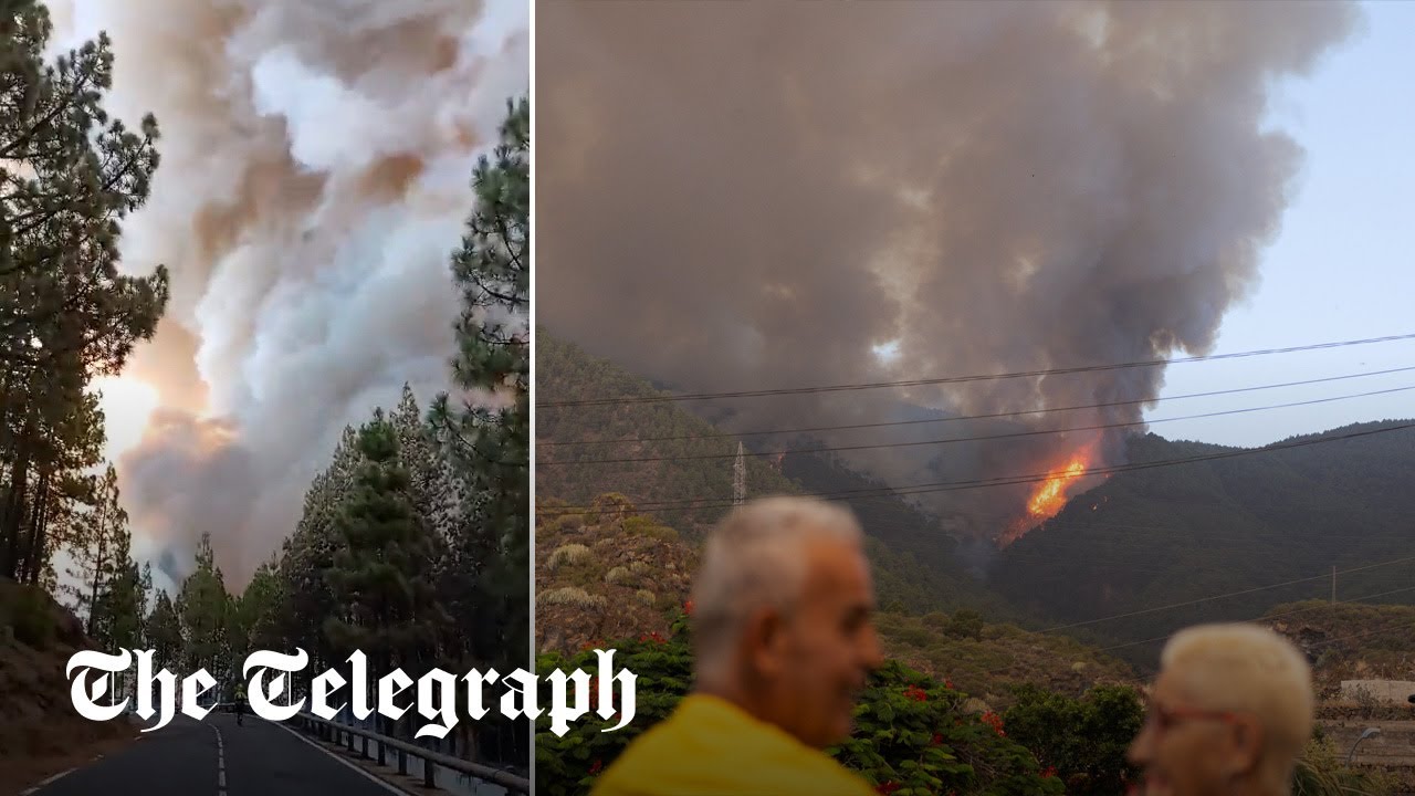 Fire rages in Tenerife as villages evacuated