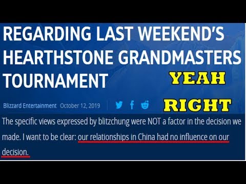 Blizzard Releases Statement On Censoring Players and Casters (China/Hong Kong Protests)