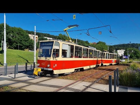 Trams in Bratislava, Slovakia - 2023