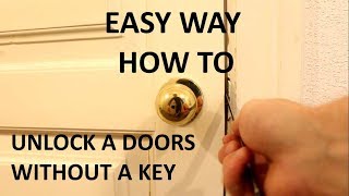 EASY WAY how to unlock a knob doors without a key