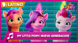 Kadr z teledysku Iremos hasta el fin [Fit Right In] (Latin Spanish) tekst piosenki My Little Pony: A New Generation (OST)