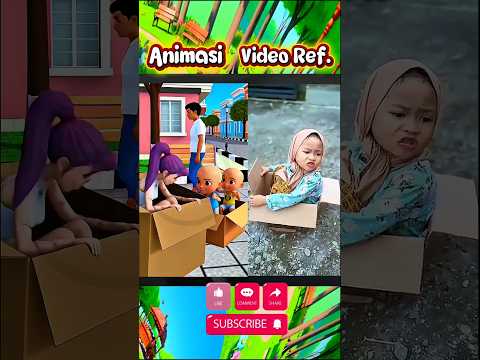 Kak Rumi Pinjam Mobil Kardus Upin⁉️😭 Animasi vs Original #upinipin #shorts #viralshorts #trending