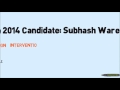 AAPs Pune LS 2014 Candidate: Subhash Ware. AAPs Pune LS 2014 Candidate: Subhash Ware.