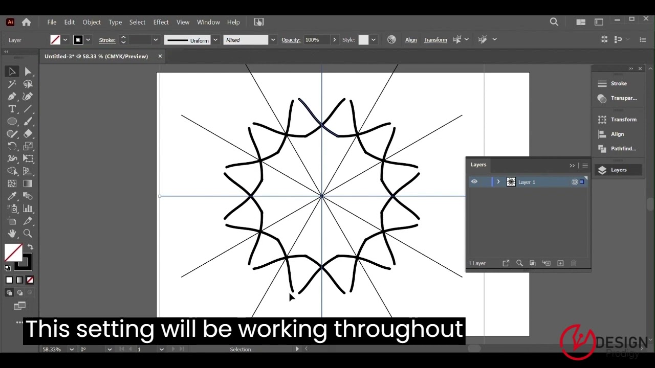 Create an inspiring MANDALA PATTERN | using ADOBE ILLUSTRATOR with some SHORTCUTS | |