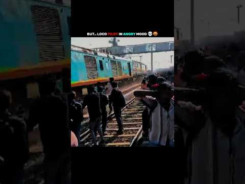 LOCO PILOT IN ANGRY MOOD 💀🤬 Indian Railways #indianrailways #train #wap7 #locopilot #angry #shorts