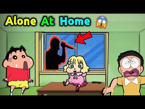 Shinchan And Nobita Alone At Home 😰 || Scary Game 😱