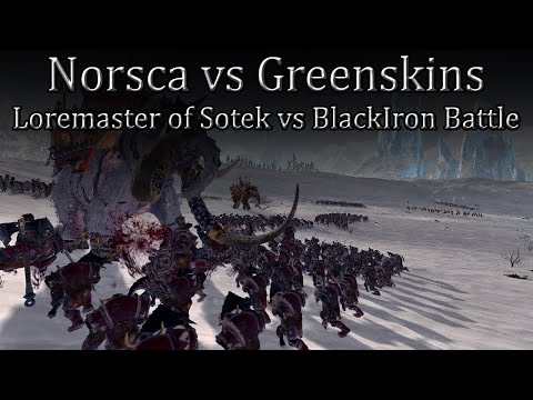Norsca vs Greenskins - Loremaster of Sotek vs BlackIron Battle - Total War Warhammer 2 Championship