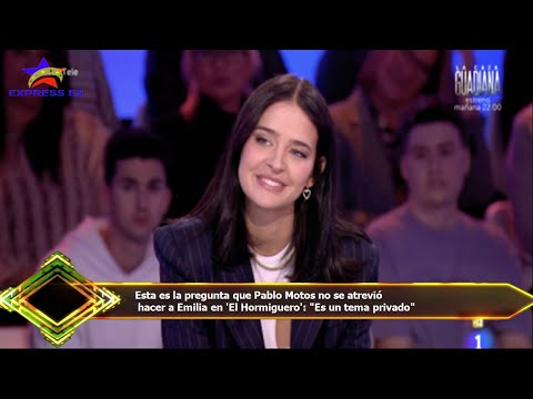 Esta es la pregunta que Pablo Motos no se atrevió  hacer a Emilia en 'El Hormiguero': "Es un tema pr