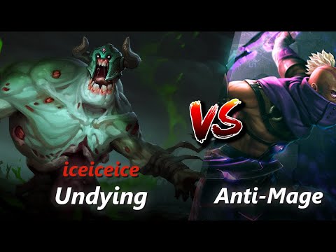 iceiceice offlane Undying vs Anti-Mage/Techies | First 10 minutes