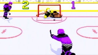 Shootout Vancouver Vs Edmonton Mario Lemieux Hockey Sega Genesis Gameplay