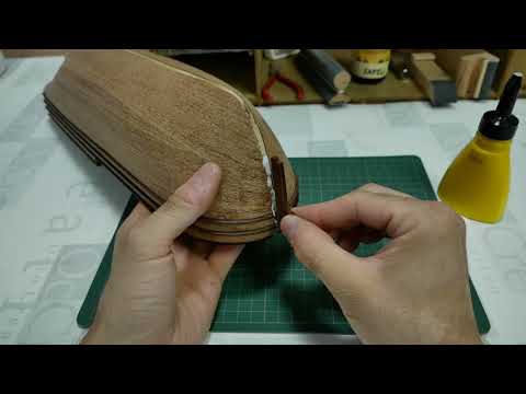 CASCO-023- Como colocar quilla roda codaste. ESSEX - Modelismo Naval