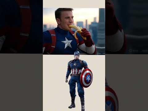 Superheroes but eating banana version #Avengersbut #version