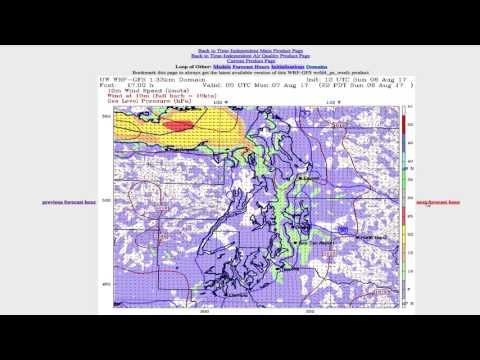 UW WRF graphic data to compare with meteograms