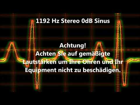 1192 Hz Sinus Sound Test 0dB Stereo Beeper Wave Sound