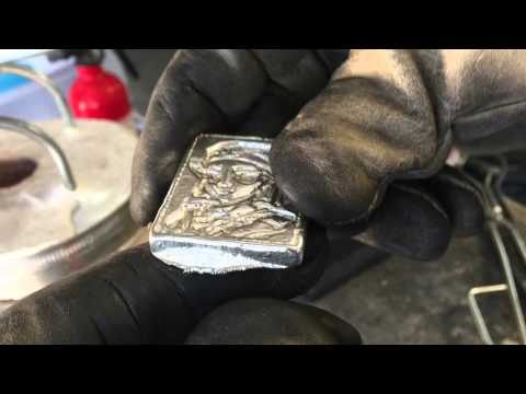 Hand Pouring A .999 Silver zelda bar