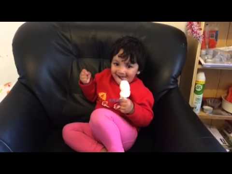 Pratyusha eating ice cream