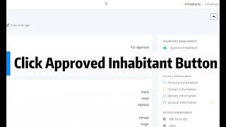 Approved Inhabitant Process | BIMS