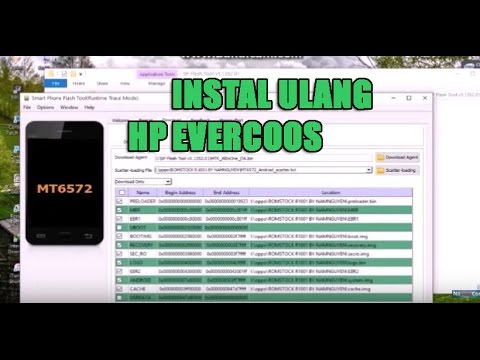 cara flash hp evercoss A7F via flash tool (upgrade os )