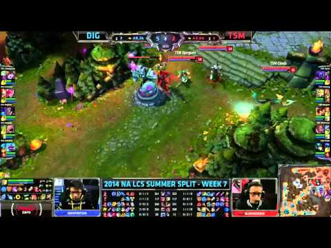 Team DIGNITAS vs TEAM SOLOMID Week7 Day2 Superweek NA LCS Summer Split 2014  DIG vs TSM W7D2 NA