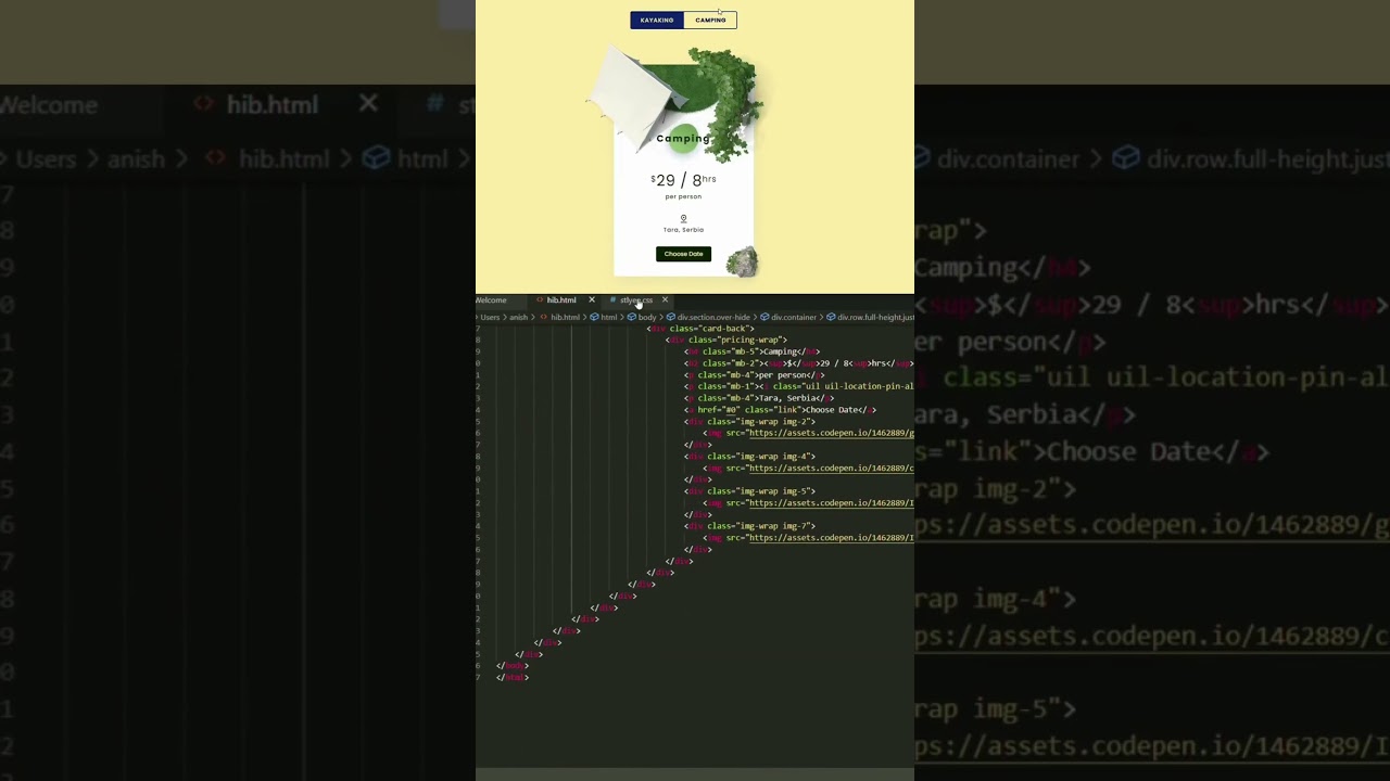 Card animation #html#css#js#card#animation