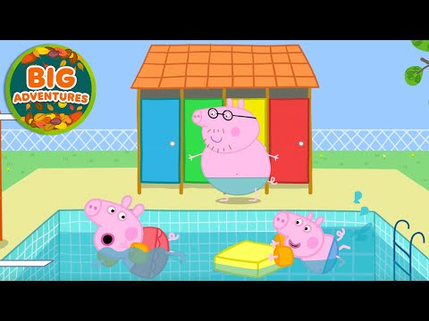 Peppa Pig’s SWIMMING Pool Adventure! 💦 Peppa & George: Water Fun | Cartoon for Kids | 20 Minutes