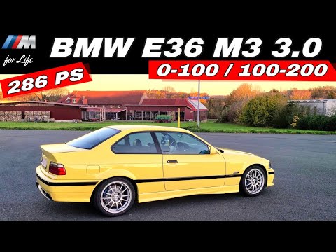 BMW E36 M3 Coupé | 286 PS | 0-100 u 100-200 | 26 Jahre alt! | Review