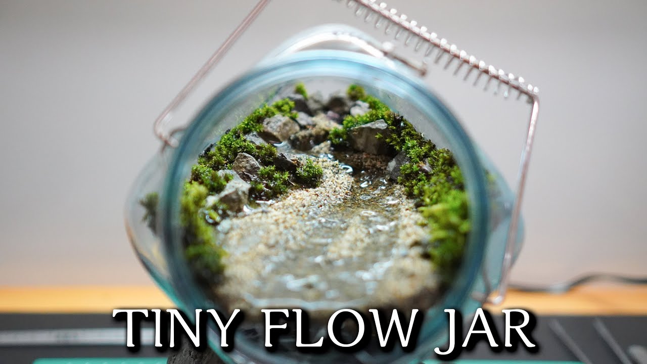 【ボトルアクアリウム】ガラス瓶の中に小さな流れを作る